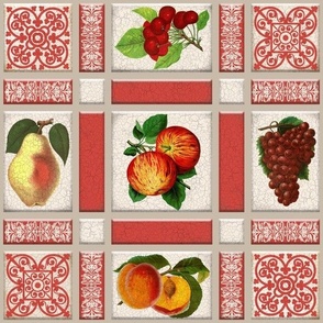 Beautiful Three Tiles of newest Fruits